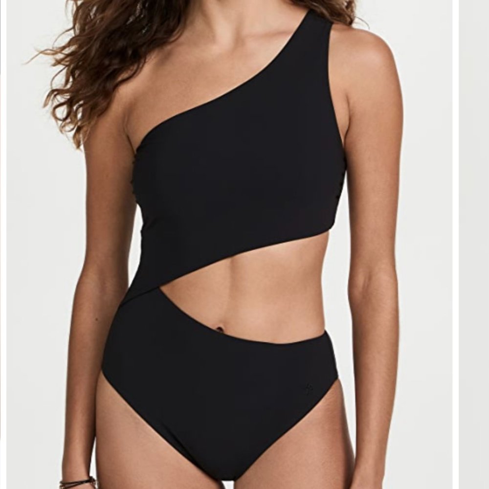 Tory Burch One Shoulder Cut Out One Piece Swimsuit NWT